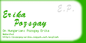 erika pozsgay business card